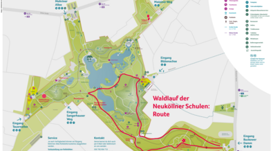 Route des Waldlaufs der Neuköllner Schulen