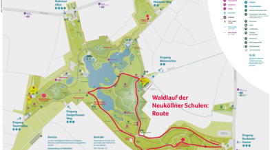 Route des Waldlaufs der Neuköllner Schulen